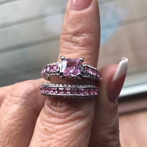 Pink/White CZ Set🌹🌹